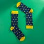 Men's Egyptian Cotton Socks With Fishes On Them, thumbnail 2 of 4