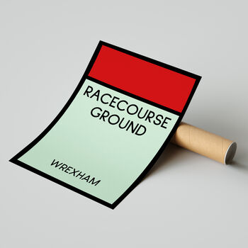 Racecourse Ground Monopoly Wrexham Football Print, 2 of 2