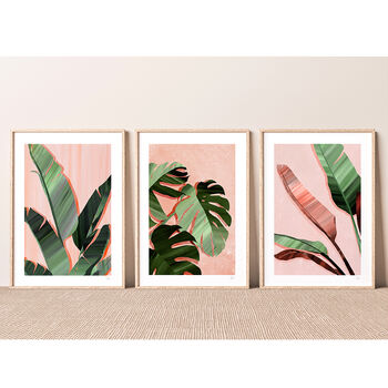 Tropical Leaf Prints Set Of Three, 5 of 10
