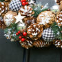 Gingham Glory Christmas Bauble Wreath, thumbnail 6 of 9