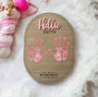 Personalised Oak Veneer Baby Prints Plaque, thumbnail 1 of 3