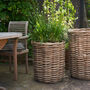 Woven Round Rattan Planter, thumbnail 7 of 8