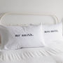 Mr And Mrs Personalised Pillow Case Set, thumbnail 3 of 10