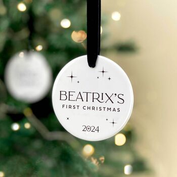 Personalised Baby's First Christmas Bauble, 2 of 10