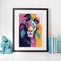 Graphic Lion Illustration Art Print, thumbnail 2 of 4