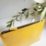 Yellow Glossy Patent Leather Clutch Handbag, thumbnail 9 of 10