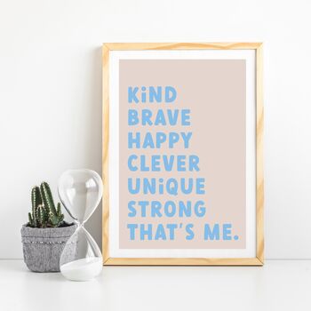 Children's Positive Affirmation Print, 4 of 9