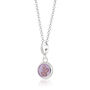 Sterling Silver Purple Snake Resin Disc Charm Necklace, thumbnail 2 of 5