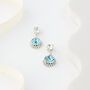 Swarovski Crystal Snow Drop Earrings, thumbnail 3 of 12