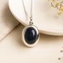 Personalised Sterling Silver Twinkling Blue Goldstone Locket, thumbnail 3 of 12