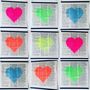 Recycled 'Spray It With Love' Heart Neon Spray Painted Print, thumbnail 1 of 6