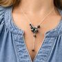 Delicate Black Or White Pearl Waterfall Necklace, thumbnail 3 of 12
