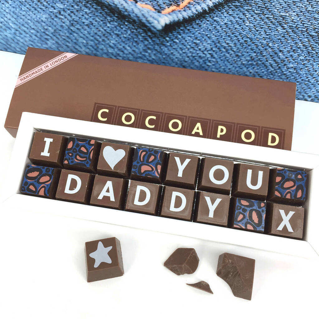 Father's Day Personalised Chocolate For Dad Or Daddy By Cocoapod