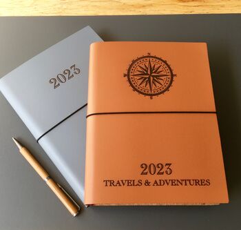 Personalised Travel And Adventure Leather Journal Diary, 12 of 12