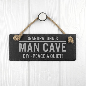 Personalised Dad's Slate Man Cave Sign, 2 of 3