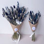 Navy Blue Dried Flower Arrangement With Lavender, thumbnail 3 of 9