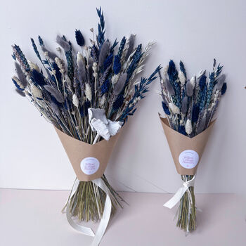 Navy Blue Dried Flower Arrangement With Lavender, 3 of 9