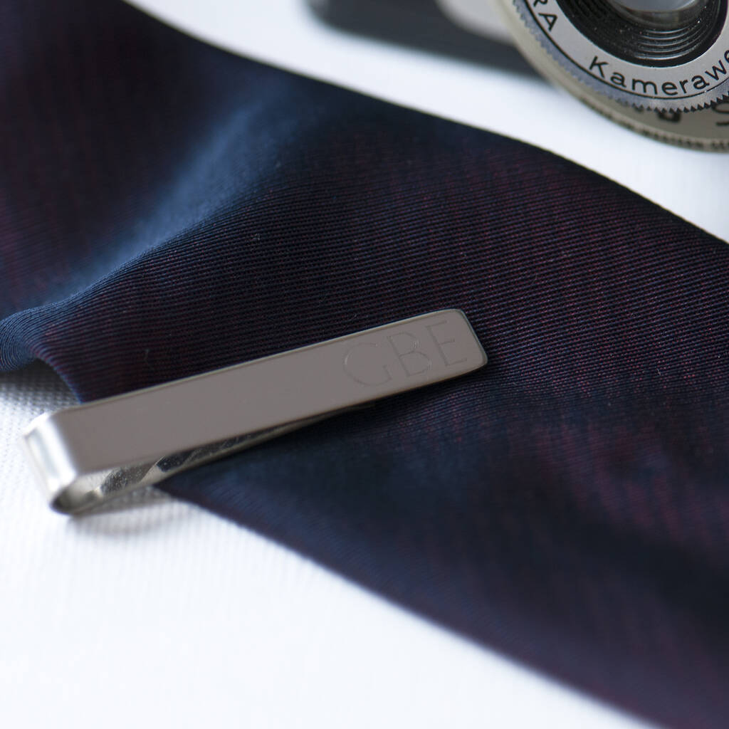 Personalised Men's Steel Tie Clip By Grace & Valour