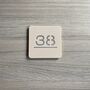 Stylish Laser Cut Square House Number, thumbnail 2 of 11