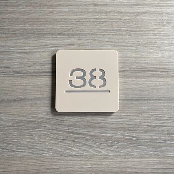 Stylish Laser Cut Square House Number, 2 of 11