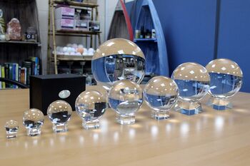 Natural Crystal Ball On Crystal Stand | Sizes, 4 of 5