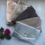 Personalised Metallic Leather Clutch Bag, thumbnail 3 of 11