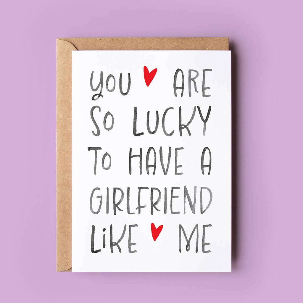 So Lucky Valentine Card From Girlfriend Or Wife By So Close