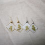 Art Deco Pressed Flower Earrings, thumbnail 1 of 11