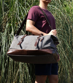 Canvas Classic Holdall Duffel Bag, 9 of 12