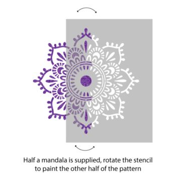 Eva Mandala Indian Motif X Large Stencil, 5 of 6