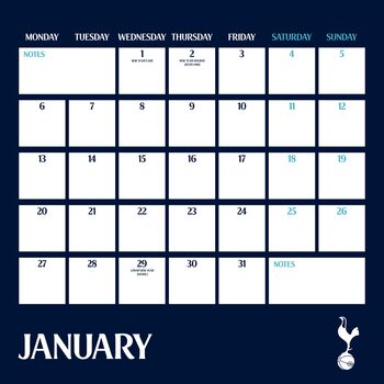 Official Tottenham Hotspur Football Club 2025 Calendar, 3 of 4