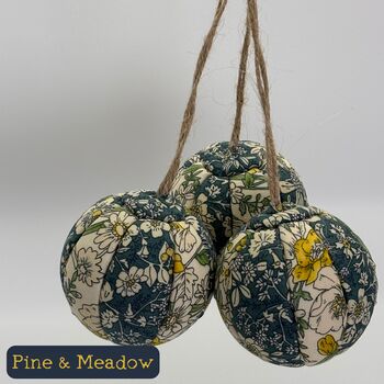 Handmade Fabric Christmas Baubles, 4 of 5