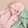 Personalised Baby Dressing Gown Floral Or Dino Print, thumbnail 12 of 12