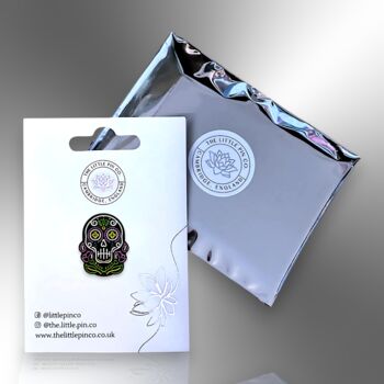 Dia De Los Muertos Sugar Inspired Skull Pin, 5 of 8