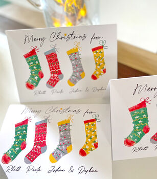 Personalised Family Christmas Card Pack, 2 of 7