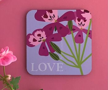 Love Gift Box With Seeds, Rose Quartz, Coaster And Inspirational Postcard – Letterbox Gift, 4 of 7