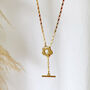 'It Is What It Is' Gold Plated Daisy Lariat Necklace, thumbnail 2 of 9