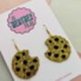 Cookie Glitter Earrings / 'One Tough Cookie' / Strength And Encouragement Gift / Gift For Bakers, thumbnail 3 of 7