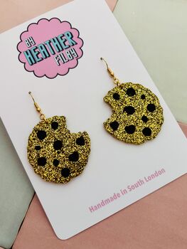 Cookie Glitter Earrings / 'One Tough Cookie' / Strength And Encouragement Gift / Gift For Bakers, 3 of 7