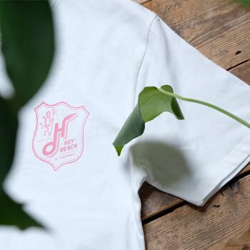 Hoy Wabi Sabi Hoy Beach Organic T Shirt Vintage White, 3 of 4