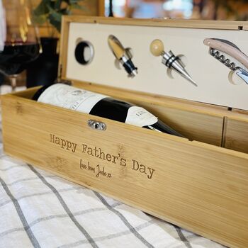 Personalised Father's Day Wine Bottle Gift Set, 2 of 2