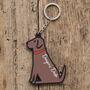 Chocolate Labrador Key Ring Personalisation Available, thumbnail 2 of 4