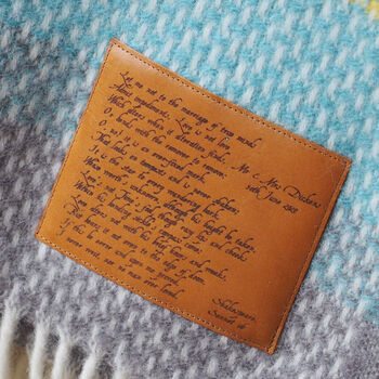 Personalised Wool Throw Engraved With Sonnet 116, 2 of 11