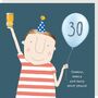 30th Birthday Card For Him Boy 30 Cheers, thumbnail 1 of 2