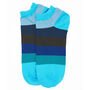 Block Stripe Aqua And Dash Mint Women's Trainer Socks, thumbnail 9 of 9