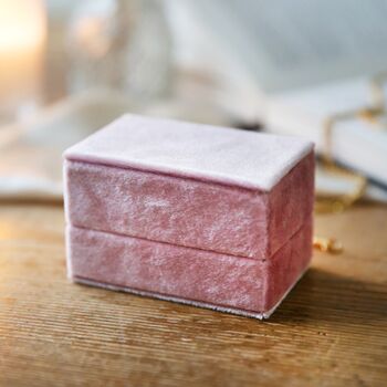 Personalised Engraved Pink Velvet Bracelet Box, 4 of 8
