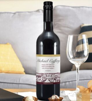 Personalised Classic Vineyard Red Wine Label, 2 of 5