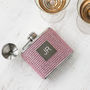 Personalised Monogram Diamante Hip Flask With Funnel, thumbnail 1 of 5