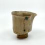 Elegant Footed Ceramic Cup Vase Petals Motive, thumbnail 4 of 11