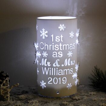 Personalised First Christmas As Mr And Mrs LED Light, 3 of 7